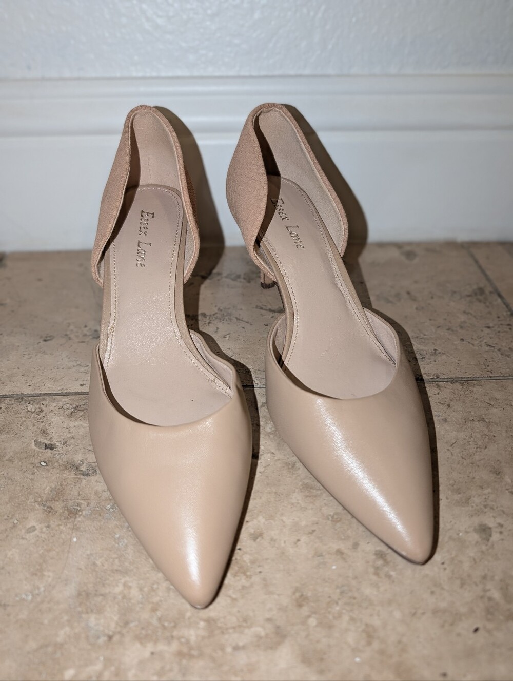 Essex Lane Pointed D'Orsay Flats in Taupe